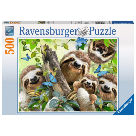 RAVENSBURGER Puzzle Lenochodí selfie 500 dílků ~ 1