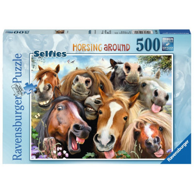 RAVENSBURGER Puzzle Koňská selfie 500 dílků