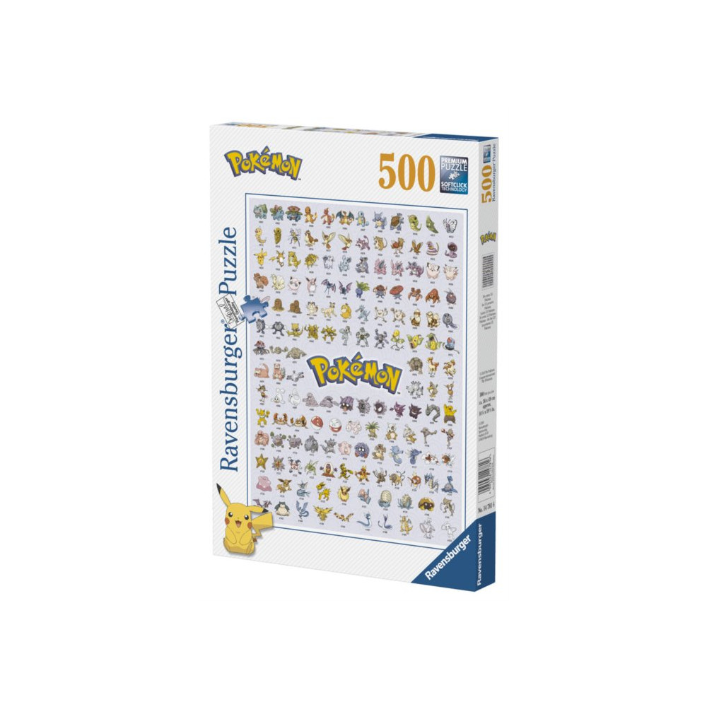 RAVENSBURGER Puzzle Pokémon: Prvních 151 druhů 500 dílků