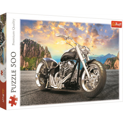 TREFL Puzzle Černá motorka 500 dílků