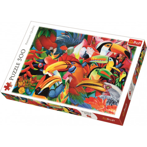 TREFL Puzzle Barevní ptáci 500 dílků ~ 1