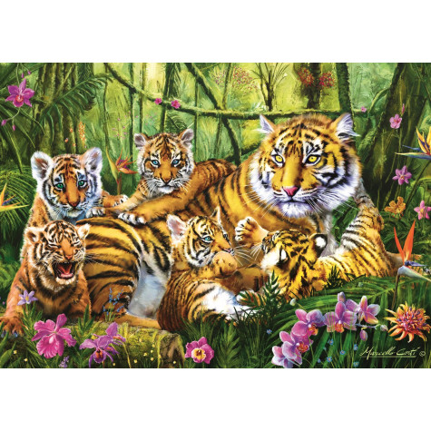 TREFL Puzzle Tygří rodina 500 dílků