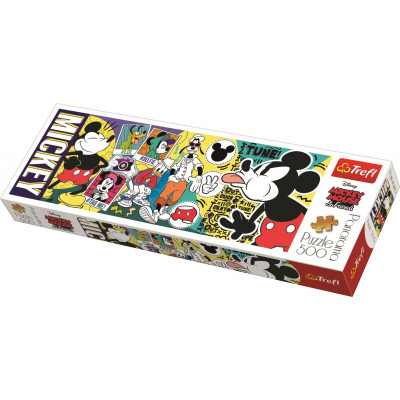 TREFL Panoramatické puzzle Legendární Myšák Mickey 500 dílků