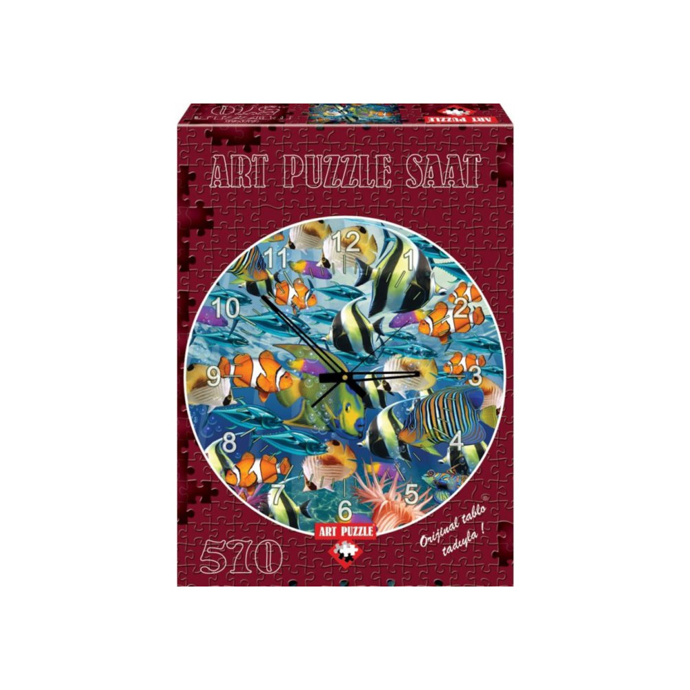 ART PUZZLE Puzzle hodiny Svět mořských ryb 570 dílků