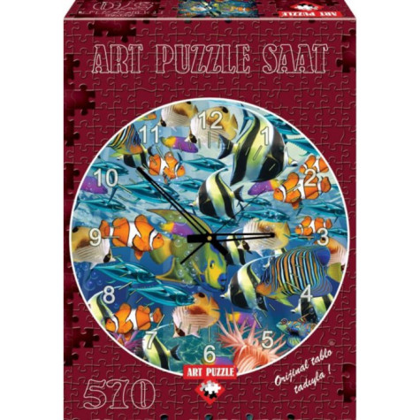 ART PUZZLE Puzzle hodiny Svět mořských ryb 570 dílků ~ 1