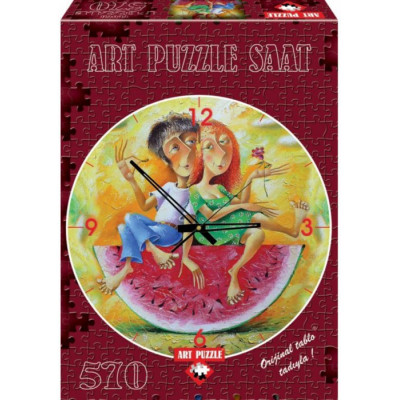 ART PUZZLE Puzzle hodiny Milujeme červenou 570 dílků