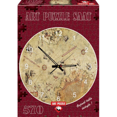ART PUZZLE Puzzle hodiny Mapa kapitána Reise 570 dílků