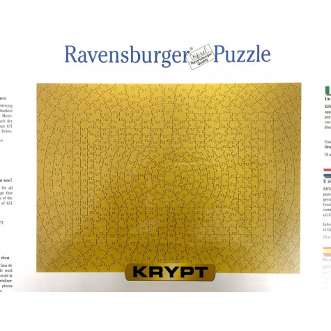 RAVENSBURGER Puzzle KRYPT (barva zlatá) 631 dílků