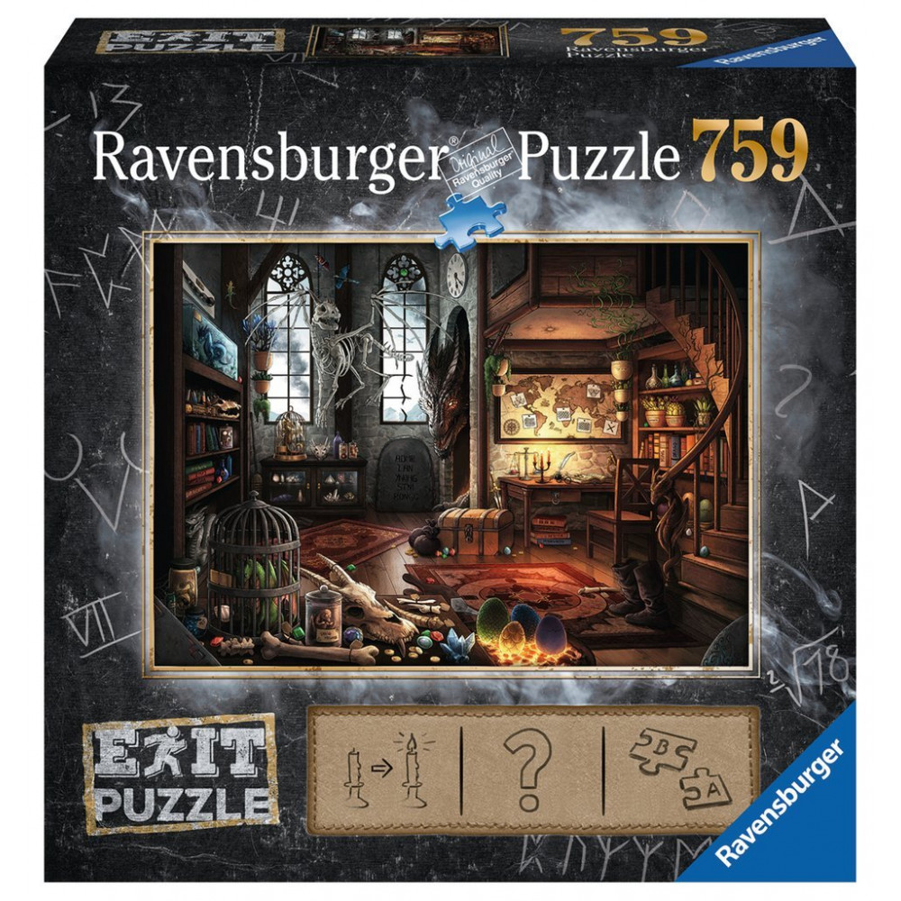 RAVENSBURGER Únikové EXIT puzzle Dračí laboratoř 759 dílků