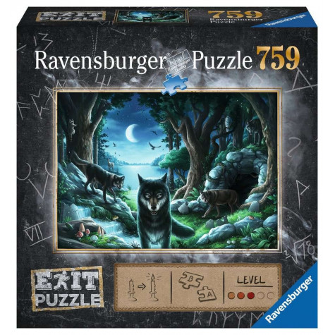 RAVENSBURGER Únikové EXIT puzzle Vlk 759 dílků