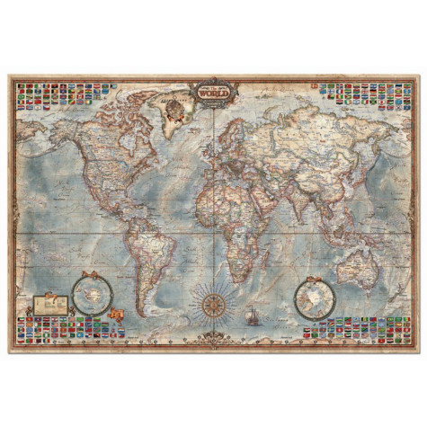EDUCA Puzzle Historická politická mapa světa 4000 dílků ~ 2