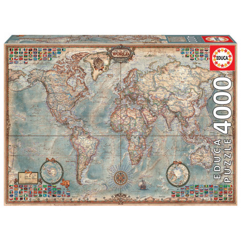EDUCA Puzzle Historická politická mapa světa 4000 dílků ~ 1