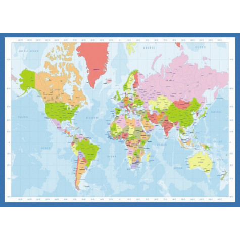 EUROGRAPHICS Puzzle Mapa světa 1000 dílků