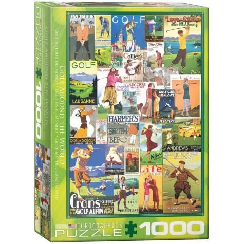 EUROGRAPHICS Puzzle Světový golf 1000 dílků ~ 1