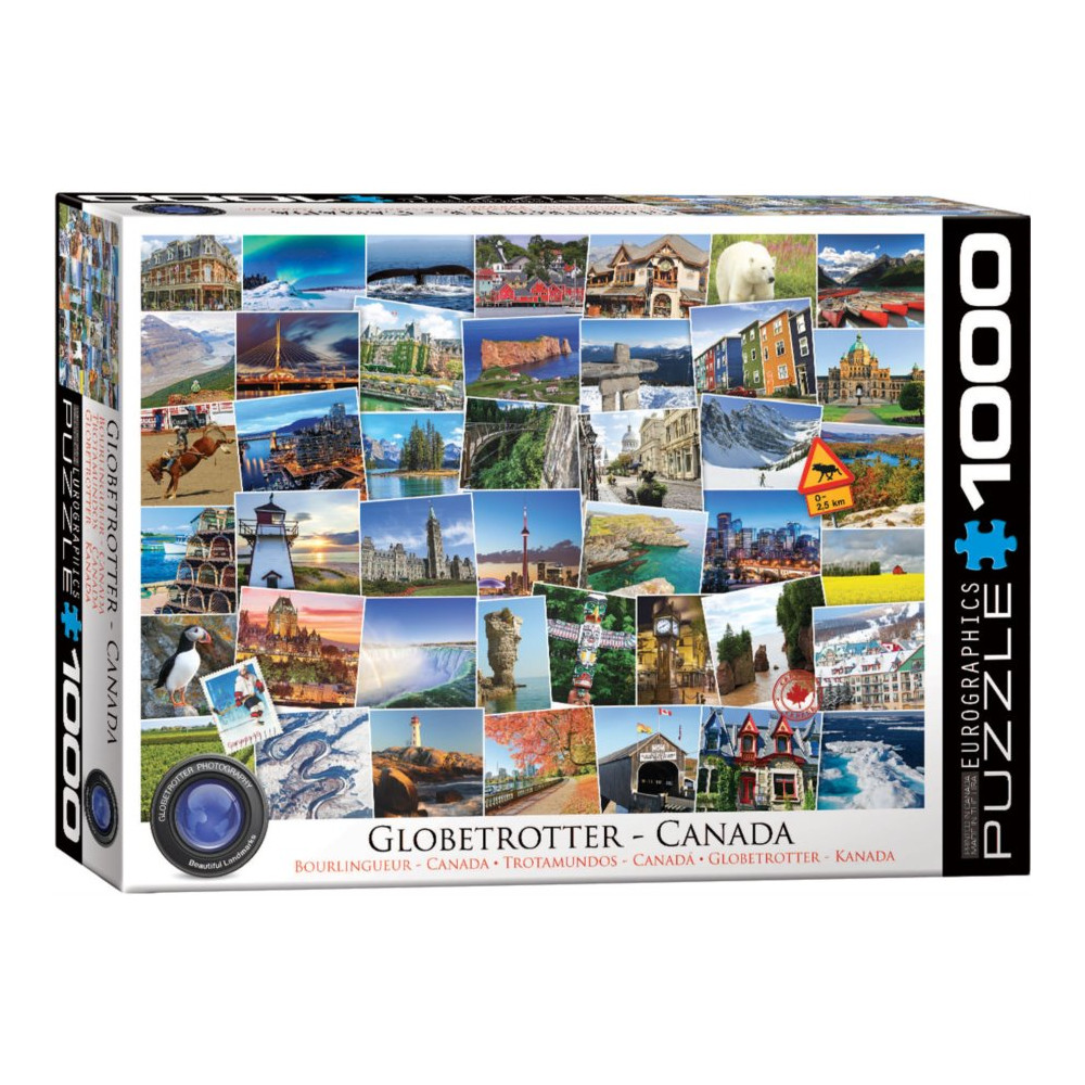 EUROGRAPHICS Puzzle Světoběžník - Kanada 1000 dílků