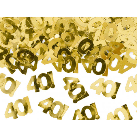 Narozeninové konfety - 40 - zlaté