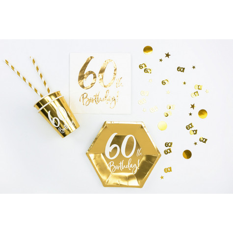 Narozeninové konfety - 60 - zlaté