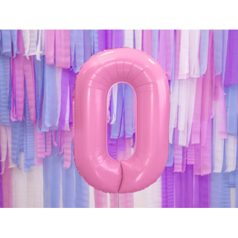 Velký fóliový balónek 86 cm růžový - číslo 0