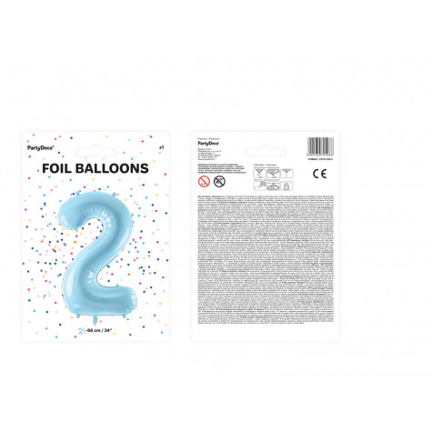 Velký fóliový balónek 86 cm modrý - číslo 2