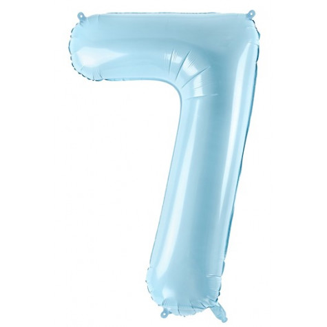 Velký fóliový balónek 86 cm modrý - číslo 7