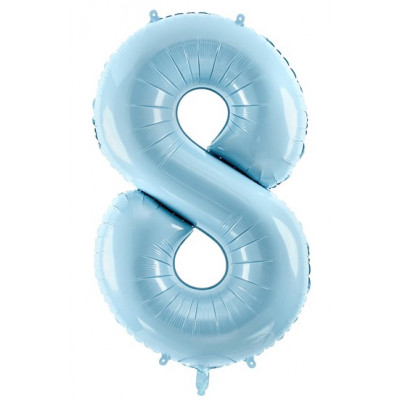 Velký fóliový balónek 86 cm modrý - číslo 8