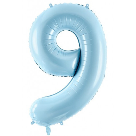 Velký fóliový balónek 86 cm modrý - číslo 9