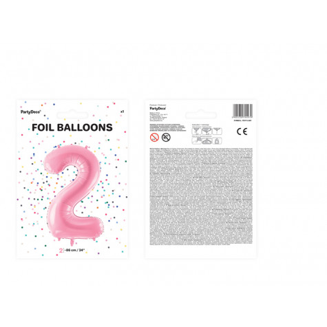 Velký fóliový balónek 86 cm růžový - číslo 2