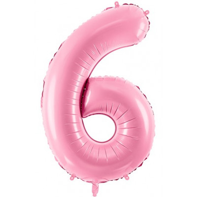 Velký fóliový balónek 86 cm růžový - číslo 6