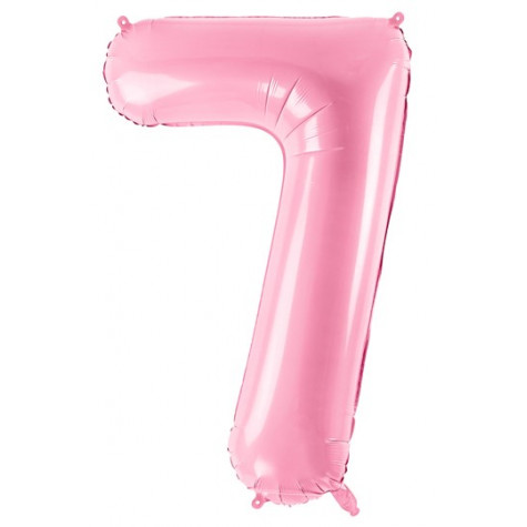 Velký fóliový balónek 86 cm růžový - číslo 7 ~ 1