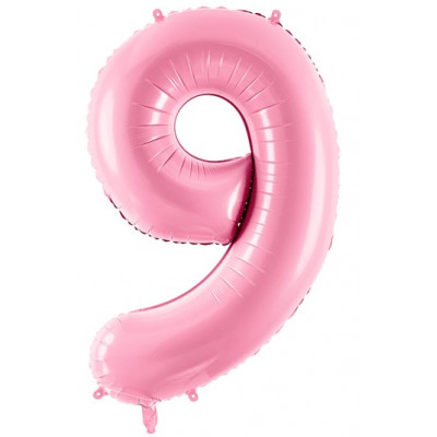 Velký fóliový balónek 86 cm růžový - číslo 9