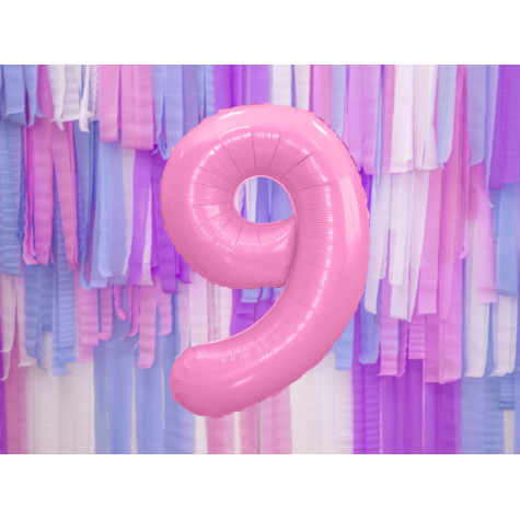 Velký fóliový balónek 86 cm růžový - číslo 9