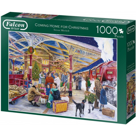 FALCON , JUMBO Puzzle Na Vánoce doma 1000 dílků ~ 1