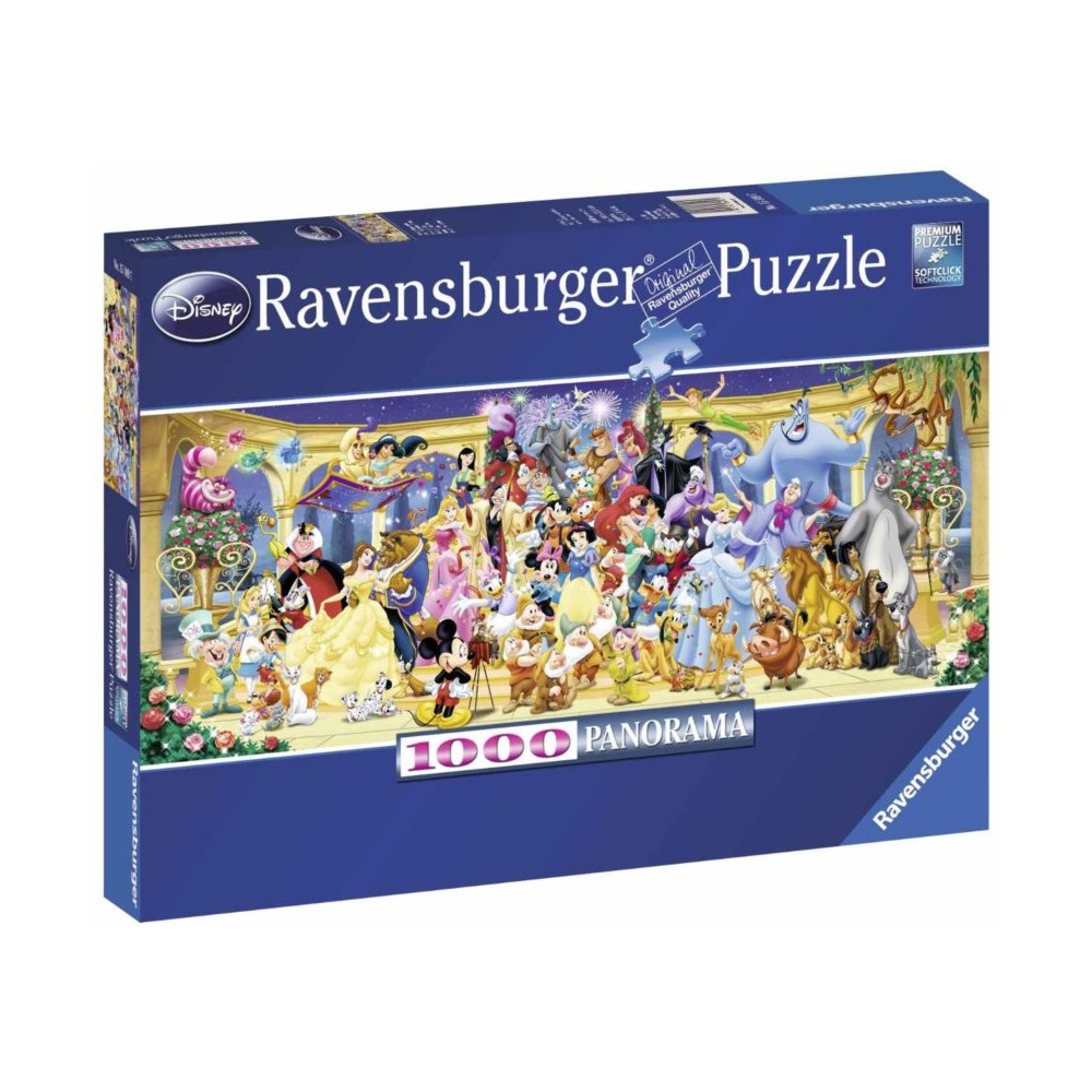 RAVENSBURGER Panoramatické puzzle Disney - Rodinná fotka 1000 dílků