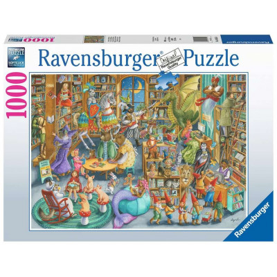 RAVENSBURGER Puzzle Půlnoc v knihovně 1000 dílků