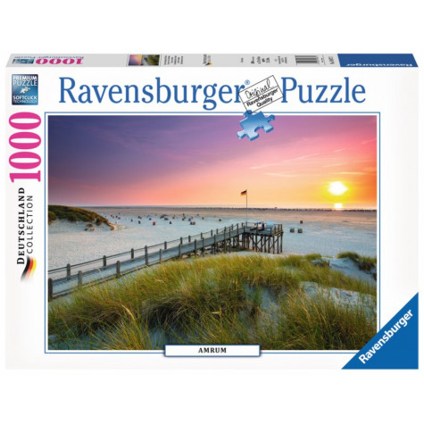 RAVENSBURGER Puzzle Západ slunce v Amrum, Německo 1000 dílků