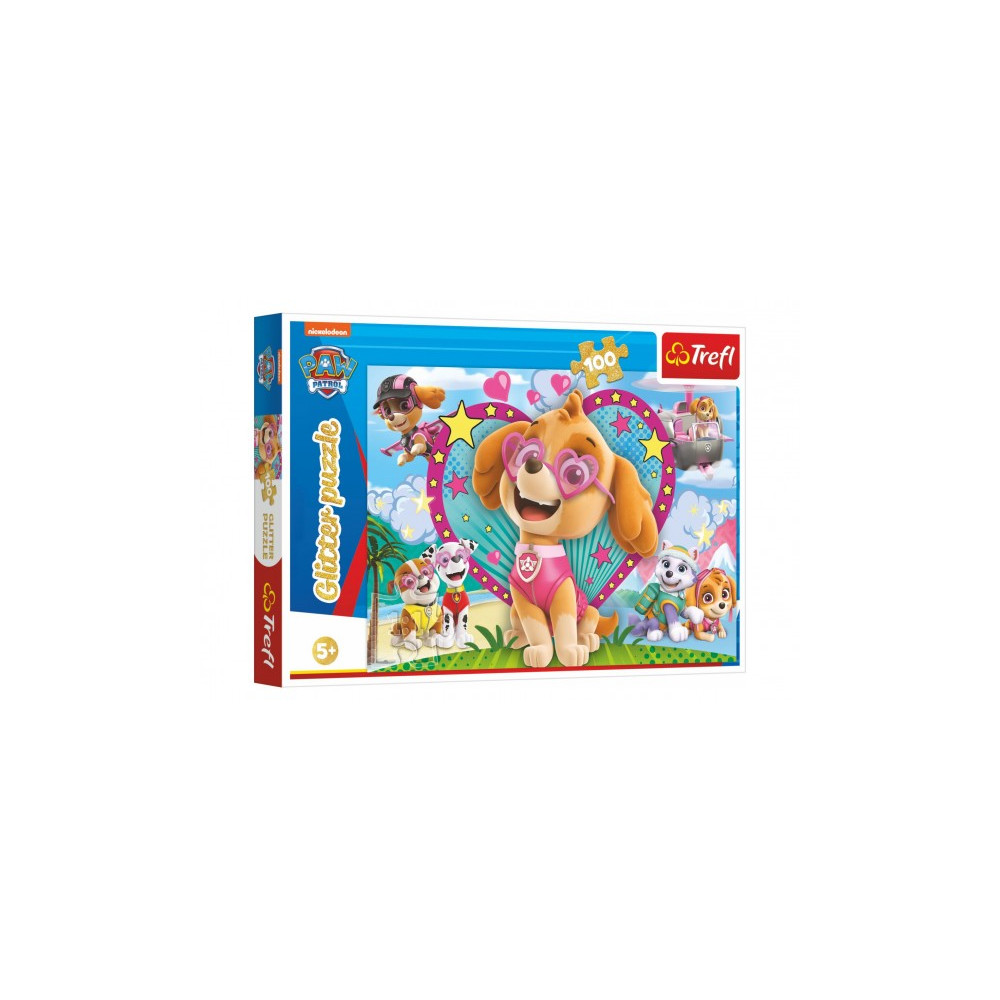 Trefl Puzzle Paw Patrol/Tlapková patrola třpytivé 100 dílků