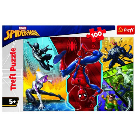 Trefl Puzzle Spiderman Marvel - Vzhůru nohama 100 dílků