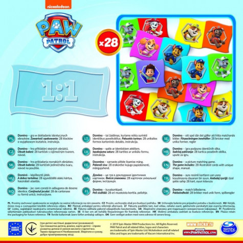 Trefl Domino papírové Paw Patrol/Tlapková patrola 28 kartiček ~ 3