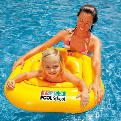 Intex 56587 Baby kruh nafukovací se sedátkem žlutý 79x79cm od 1-2 let ~ 2