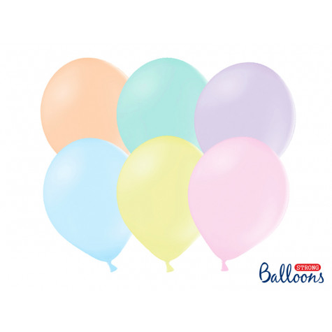 Nafukovací balónky 30 cm - mix pastelové - 10 ks