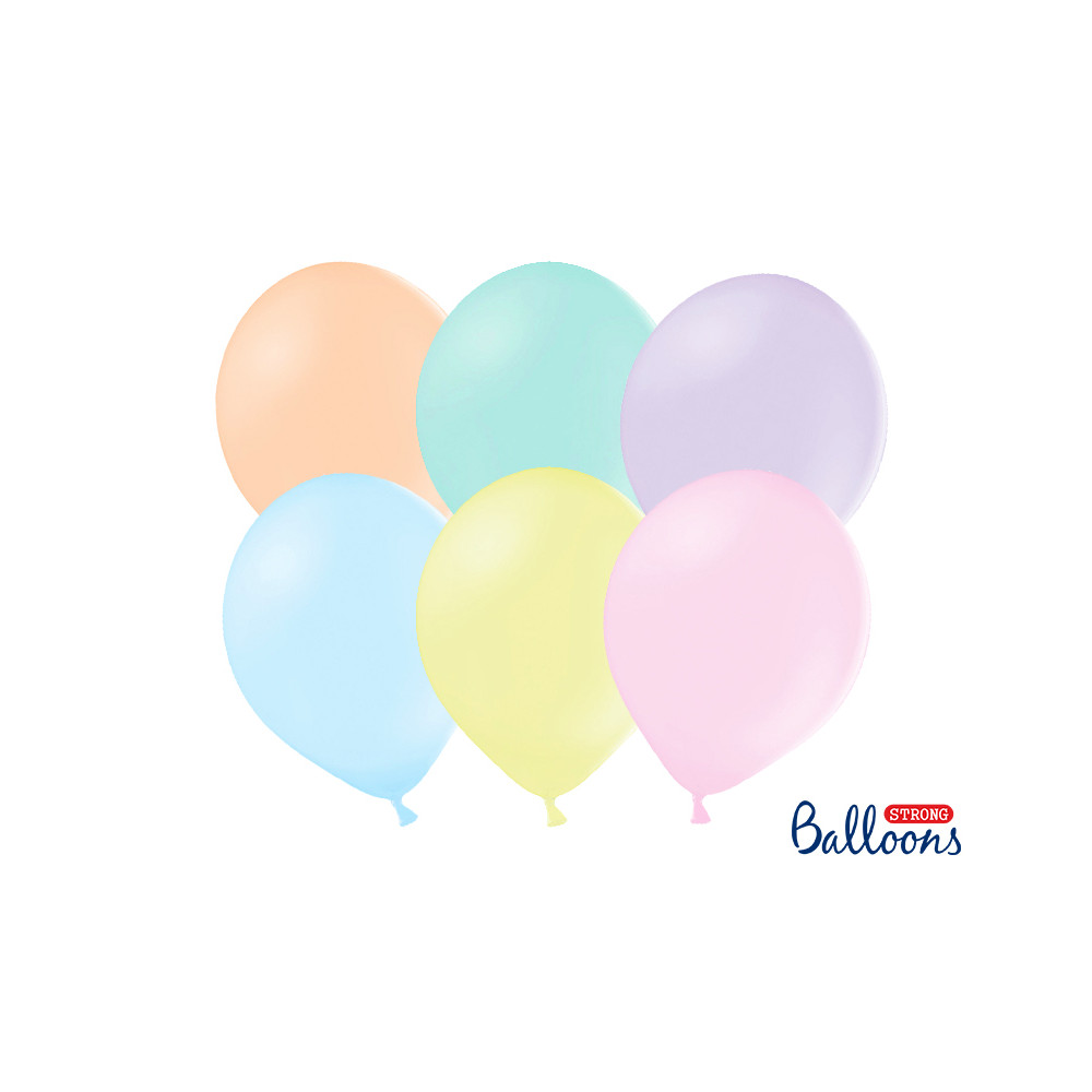 Nafukovací balónky 30 cm - mix pastelové - 50 ks