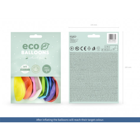 Eco nafukovací balónky 30 cm - mix barevné - 10ks ~ 2