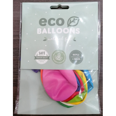 Eco nafukovací balónky 30 cm - mix barevné - 10ks