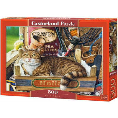 CASTORLAND Puzzle Kočka v krabici 500 dílků