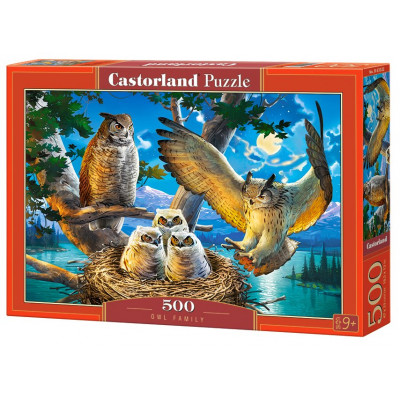 CASTORLAND Puzzle Soví rodina 500 dílků