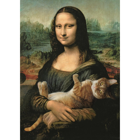 TREFL Puzzle Mona Lisa s kočkou 500 dílků ~ 1
