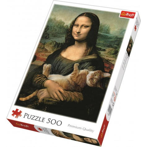 TREFL Puzzle Mona Lisa s kočkou 500 dílků