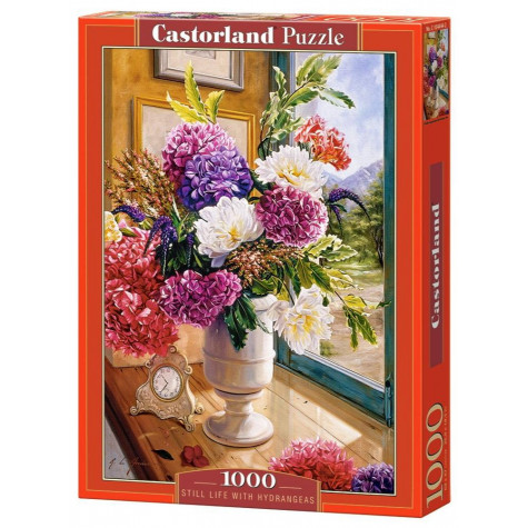 CASTORLAND Puzzle Zátiší s hortenziemi 1000 dílků
