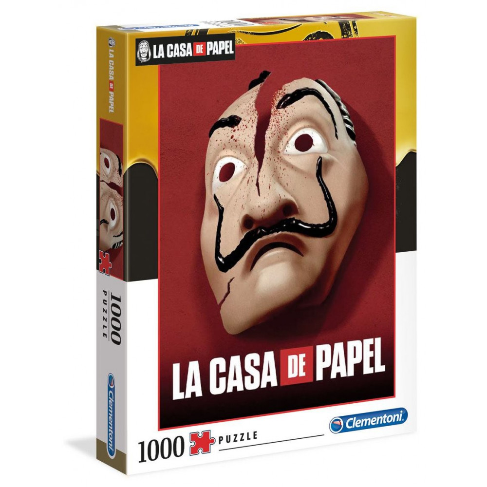 CLEMENTONI Puzzle Netflix: Papírový dům - Maska 1000 dílků