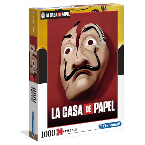 CLEMENTONI Puzzle Netflix: Papírový dům - Maska 1000 dílků ~ 1